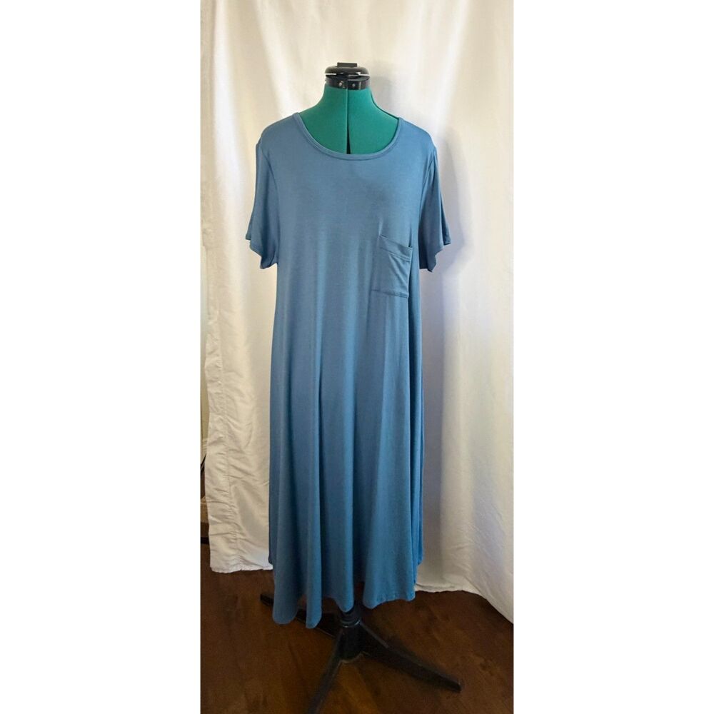 New without tags solid blue Lularoe Carly swing dress. Size XL